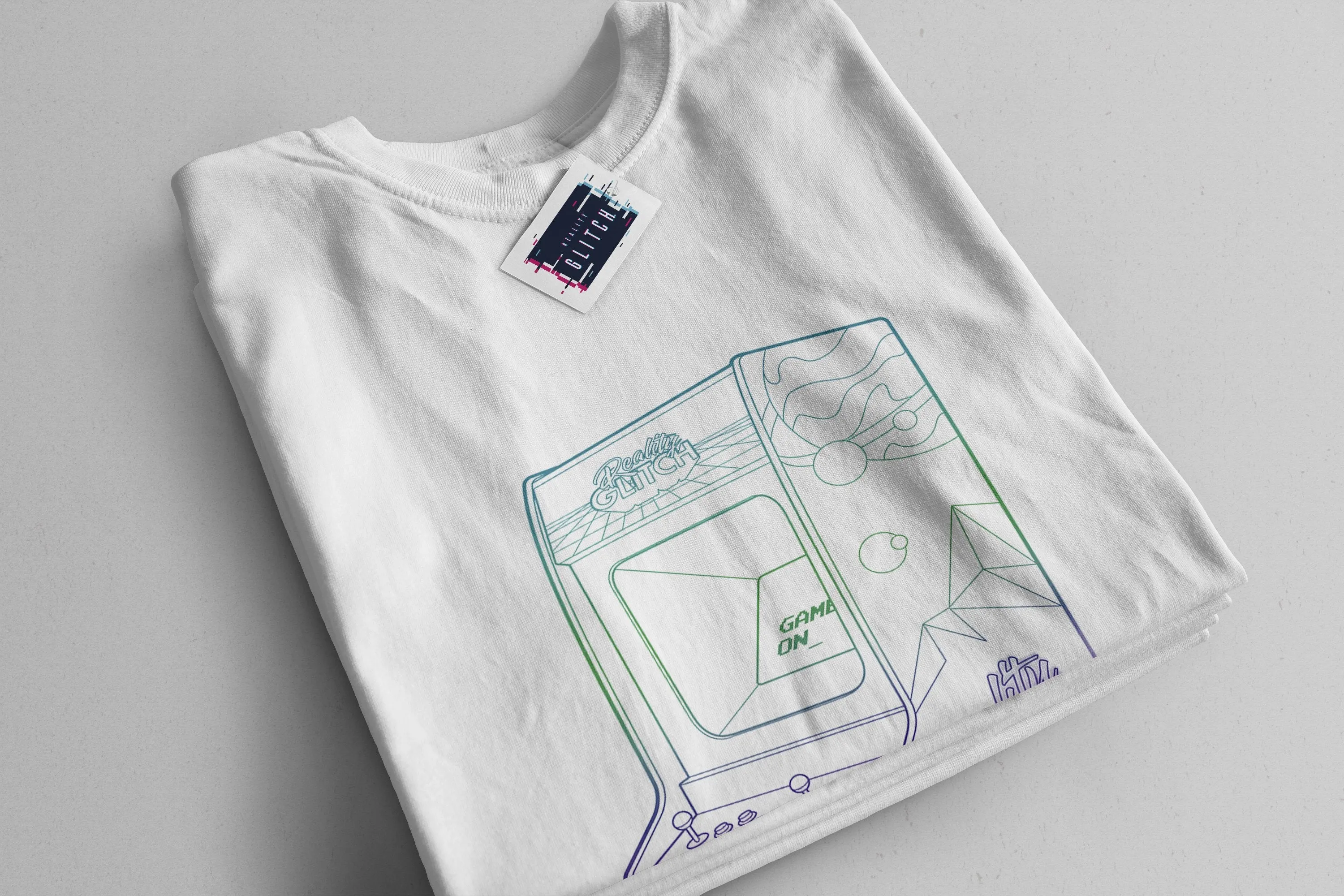 1 UP Neon Retro Arcade Mens T-Shirt