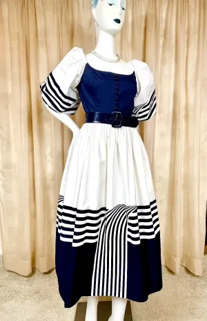 1980's Nautical Maiden Dress
