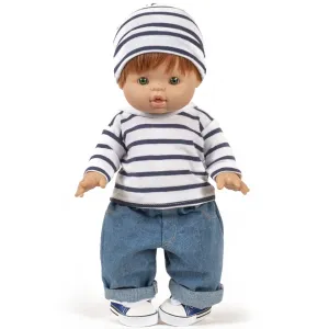 3Pc Sailor Top Set - Navy Striped