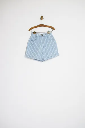 80’s STRIPED DENIM SHORTS / 26