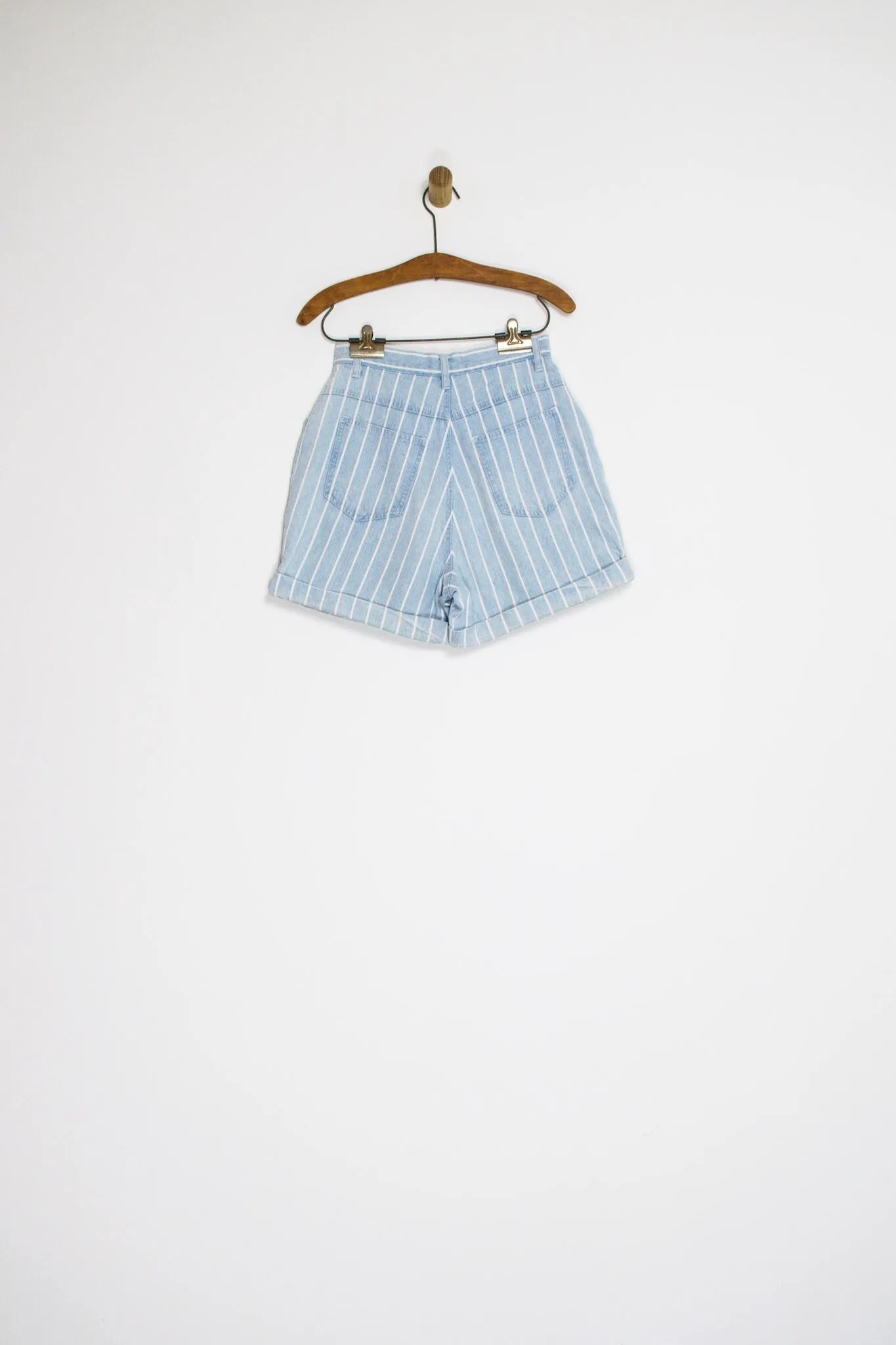 80’s STRIPED DENIM SHORTS / 26