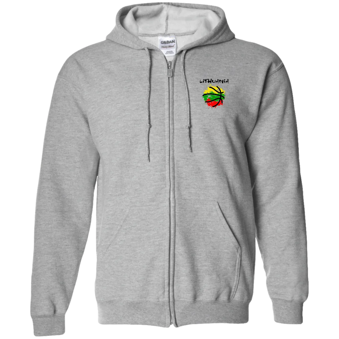 Abstract Lithuania - Men/Women Unisex Comfort Full-Zip Hoodie