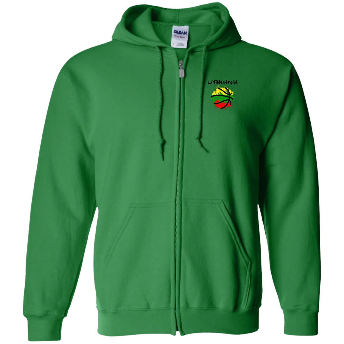 Abstract Lithuania - Men/Women Unisex Comfort Full-Zip Hoodie