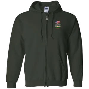 American Grown Lithuanian Roots - Men/Women Unisex Comfort Full-Zip Hoodie