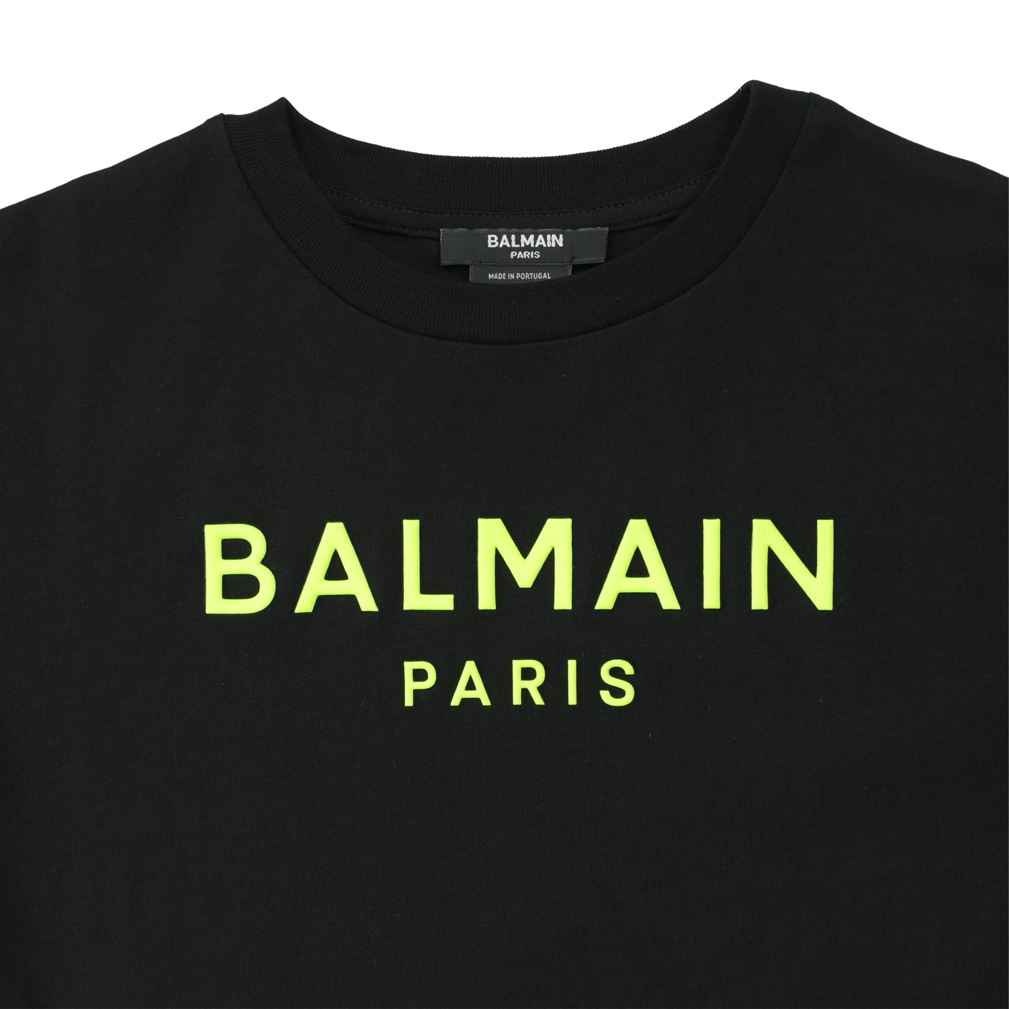 Balmain Kids Raised Neon Logo T-Shirt