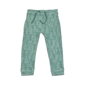 Bamboo Fleece Harem Pants (Forest Print)