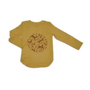 Bamboo Scoop Hem Tee (Fall Leaf)
