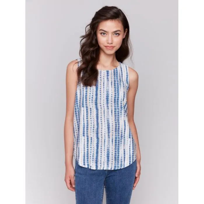 'Beach' Printed Woven Tank Top