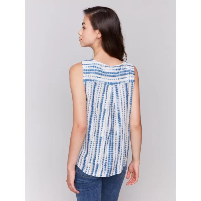 'Beach' Printed Woven Tank Top