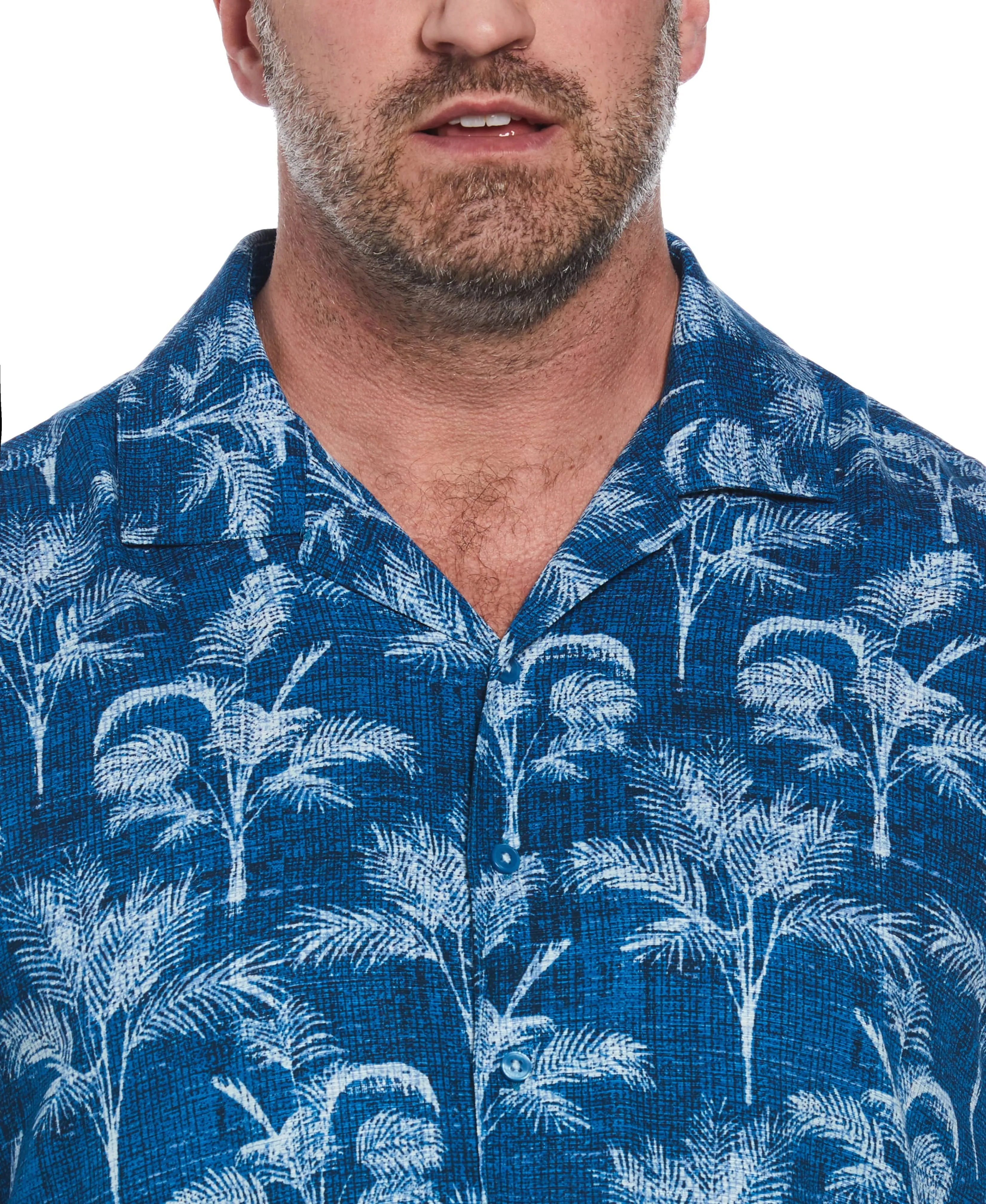 Big & Tall Palm Tree Print Shirt