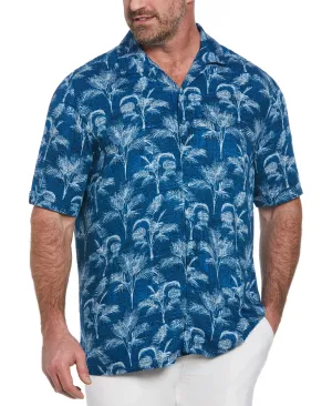 Big & Tall Palm Tree Print Shirt