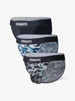 Blossom Printed Bulge Enhancing Low Rise Bamboo Rayon Bikinis 3 Pack