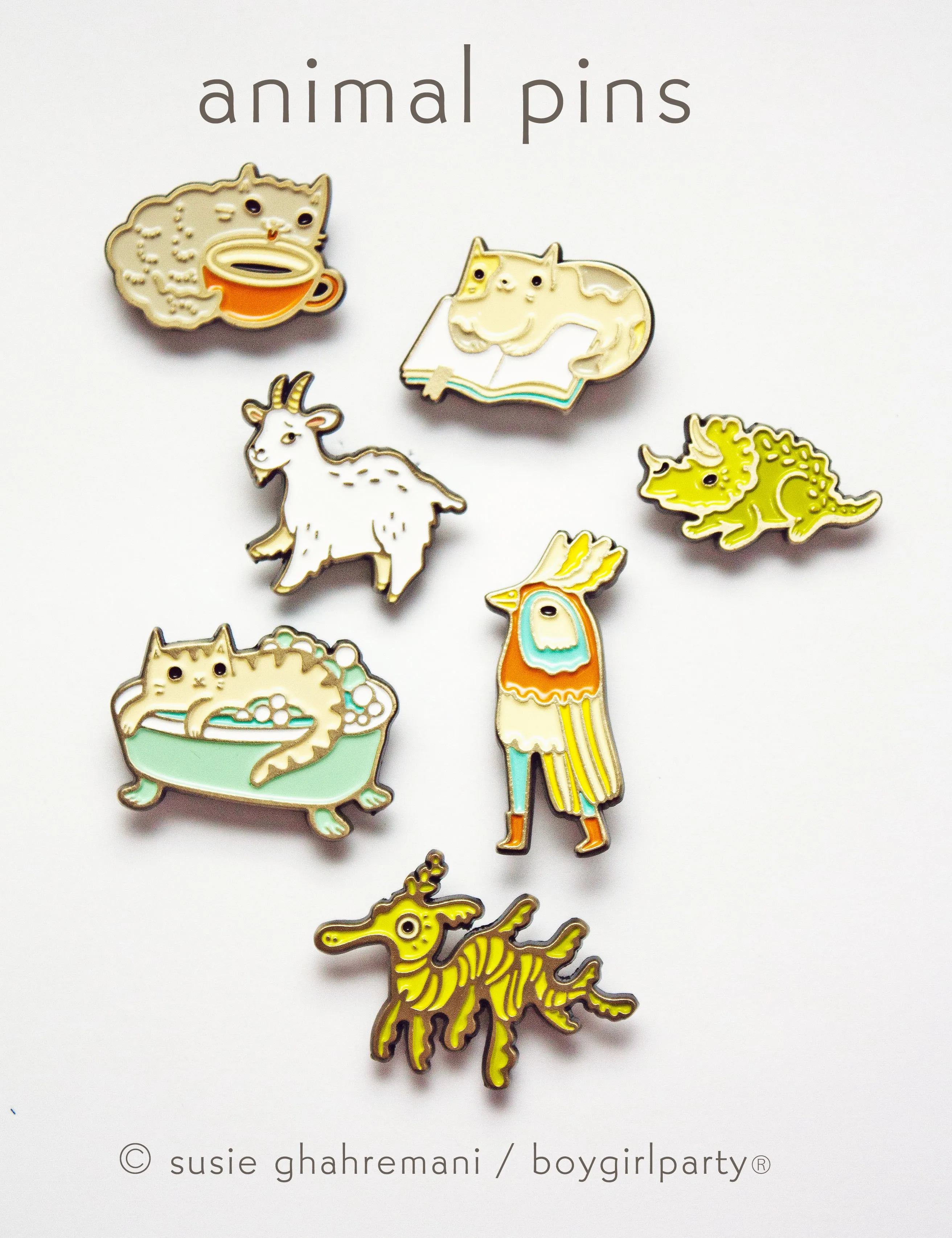 Book Cat Pin — Book Reading Cat Enamel Pin by boygirlparty