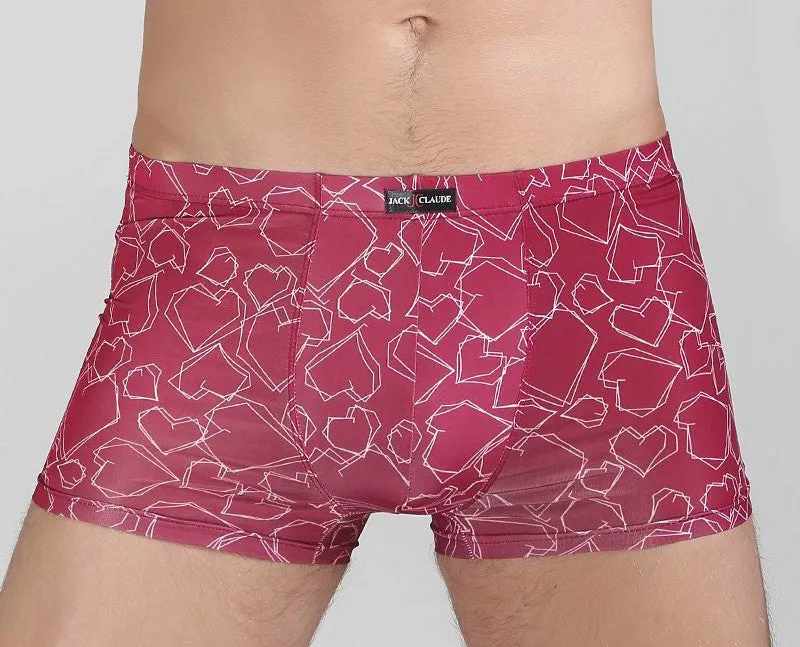 Breathable Men Underwear Boxers Shorts U Convex Male Pants Ice Silk Printing Man Underpants