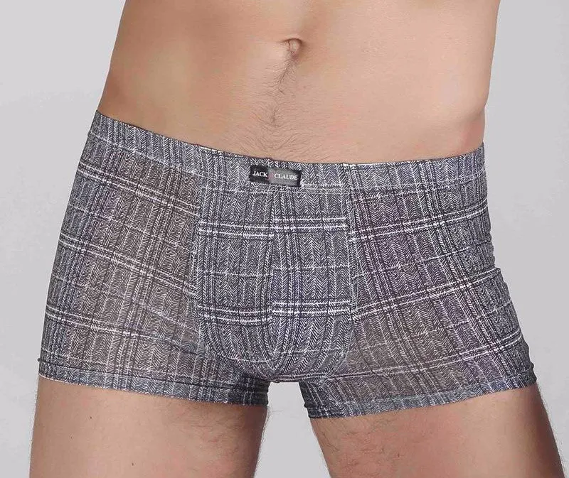 Breathable Men Underwear Boxers Shorts U Convex Male Pants Ice Silk Printing Man Underpants