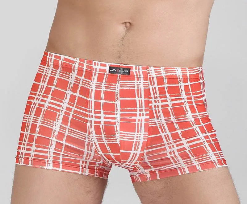 Breathable Men Underwear Boxers Shorts U Convex Male Pants Ice Silk Printing Man Underpants