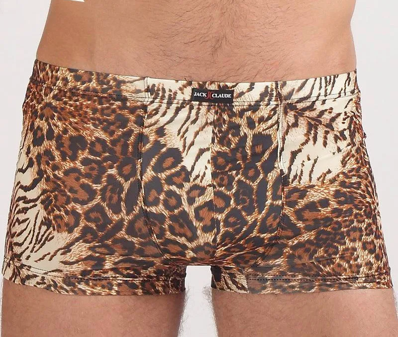 Breathable Men Underwear Boxers Shorts U Convex Male Pants Ice Silk Printing Man Underpants