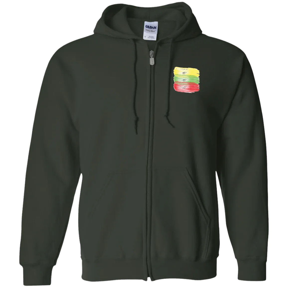 Brush Strokes - Men/Women Unisex Comfort Full-Zip Hoodie