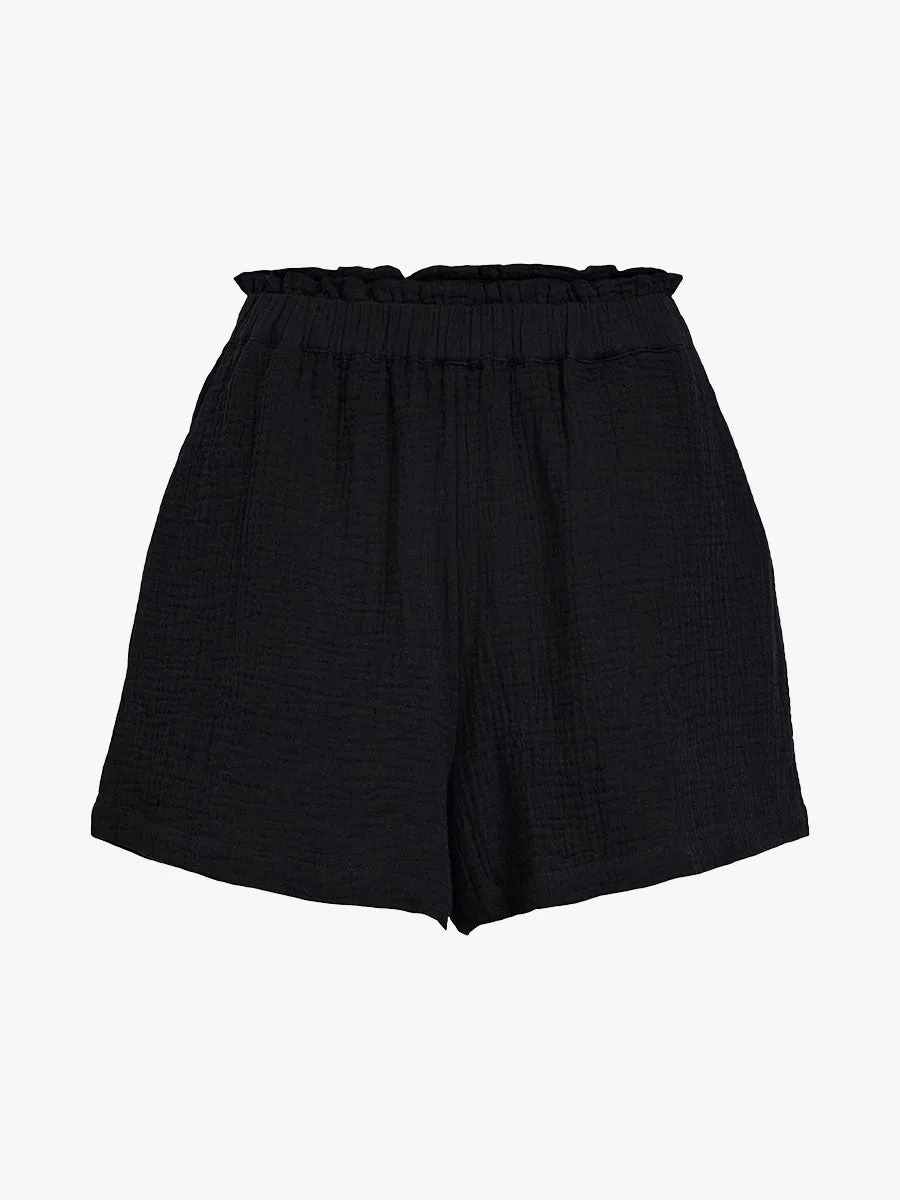 Carina Cotton Shorts - Black