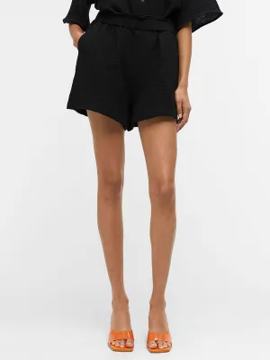 Carina Cotton Shorts - Black