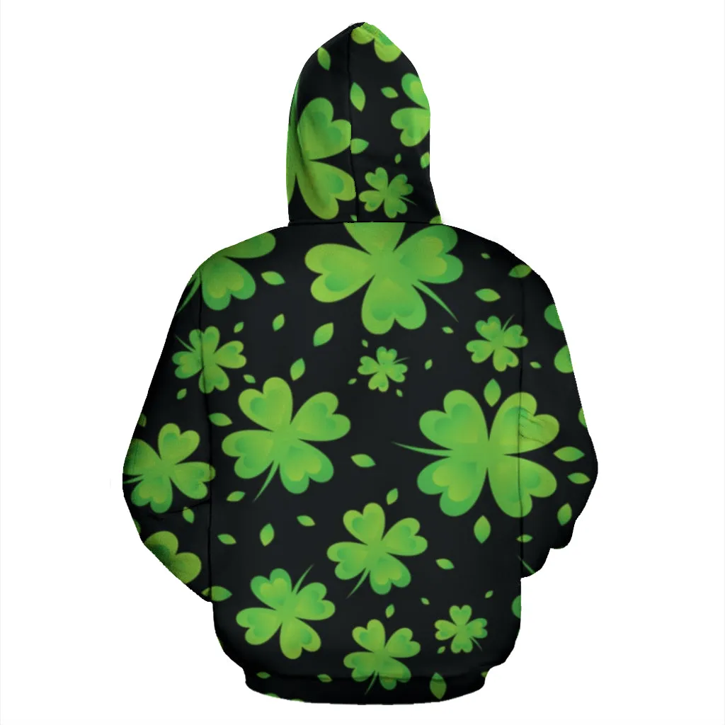 Clovers St. Patrick Day All Over Adult Premium Hoodie