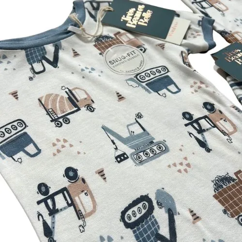 Construction Time Bamboo Pajama Set with Socks