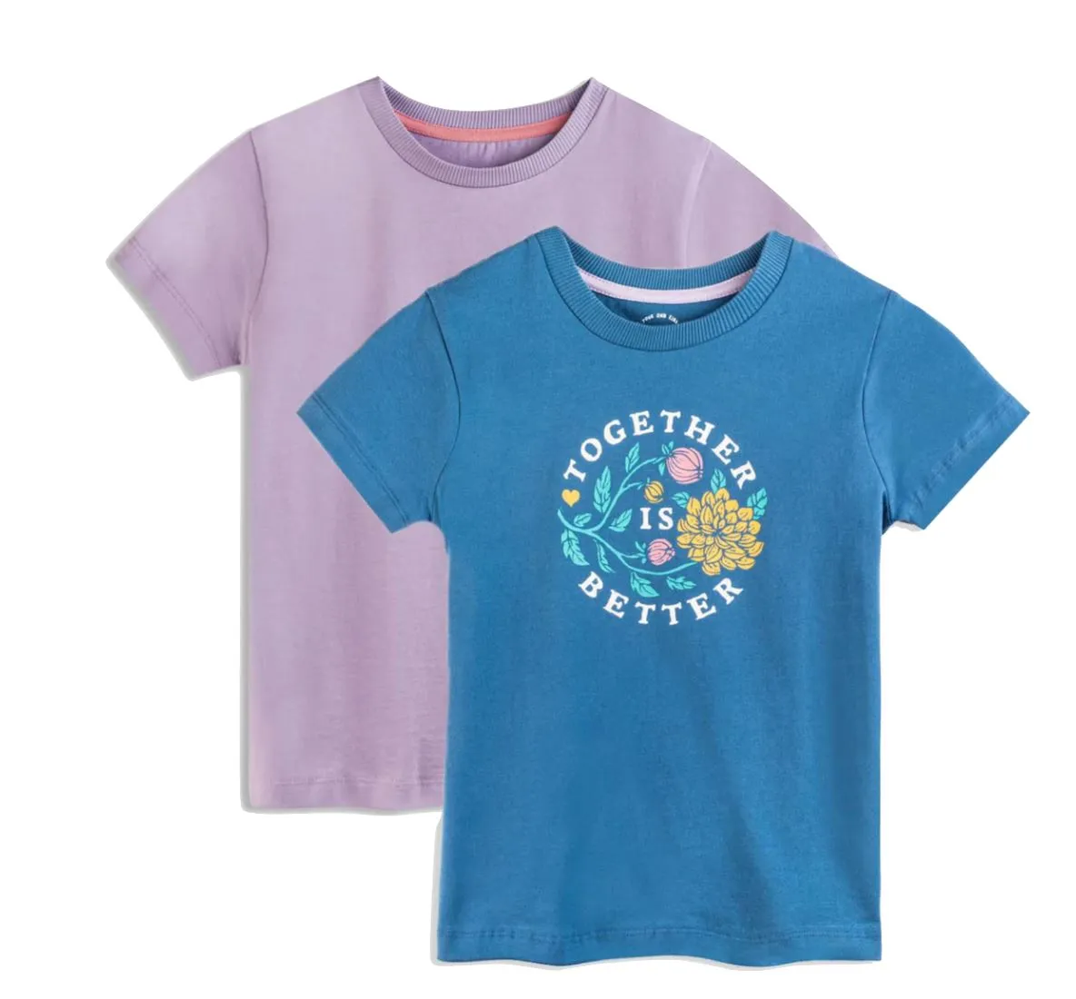 Cotton Graphic T-shirt 2 Pack/ Blue & Purple