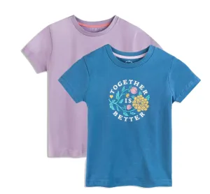 Cotton Graphic T-shirt 2 Pack/ Blue & Purple