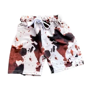 Cow Print Swim Trunks