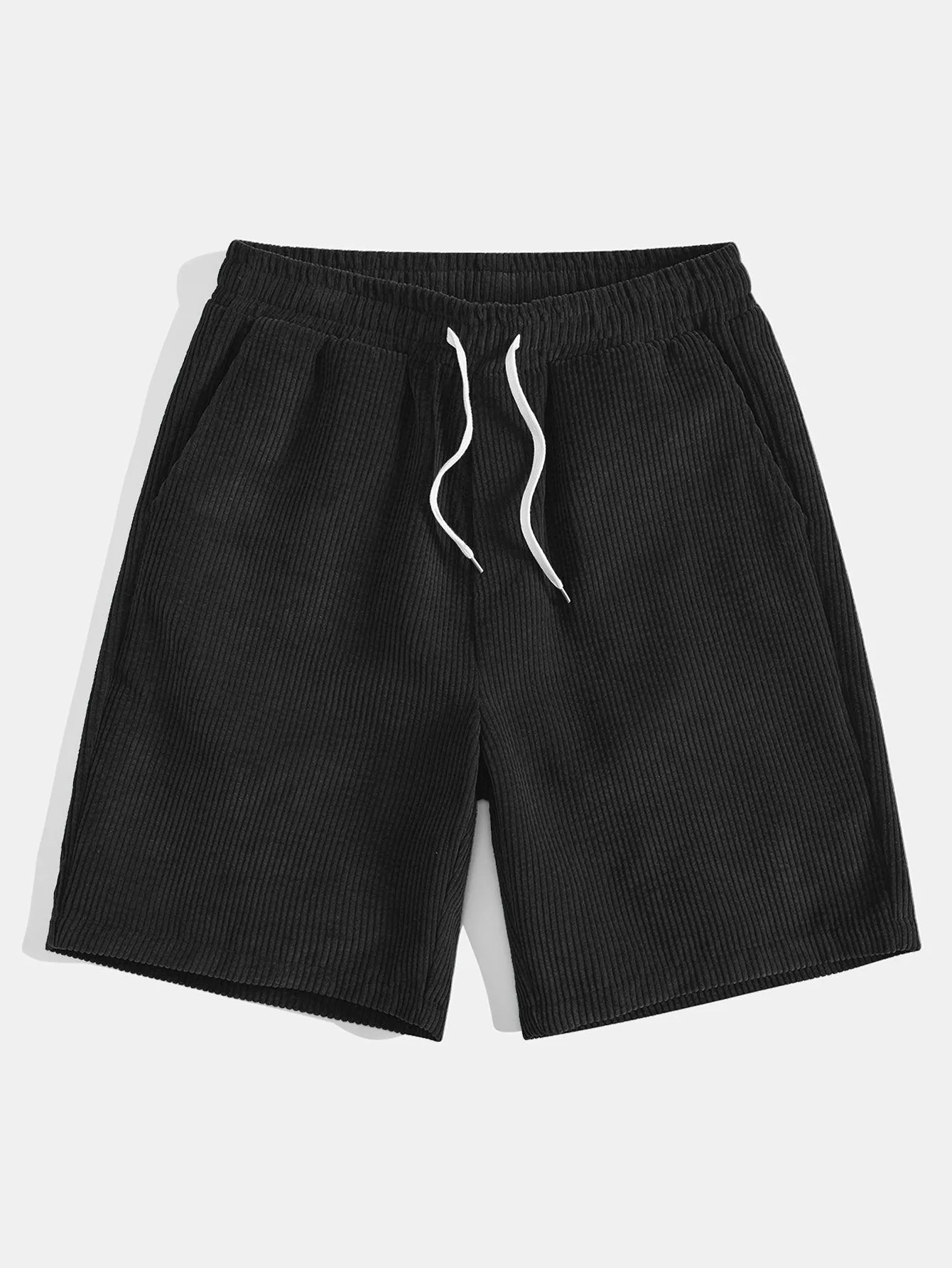 Cristóbal® | God Slogan Print Drop Shoulder Oversize T-Shirt & Drawstring Corduroy Shorts