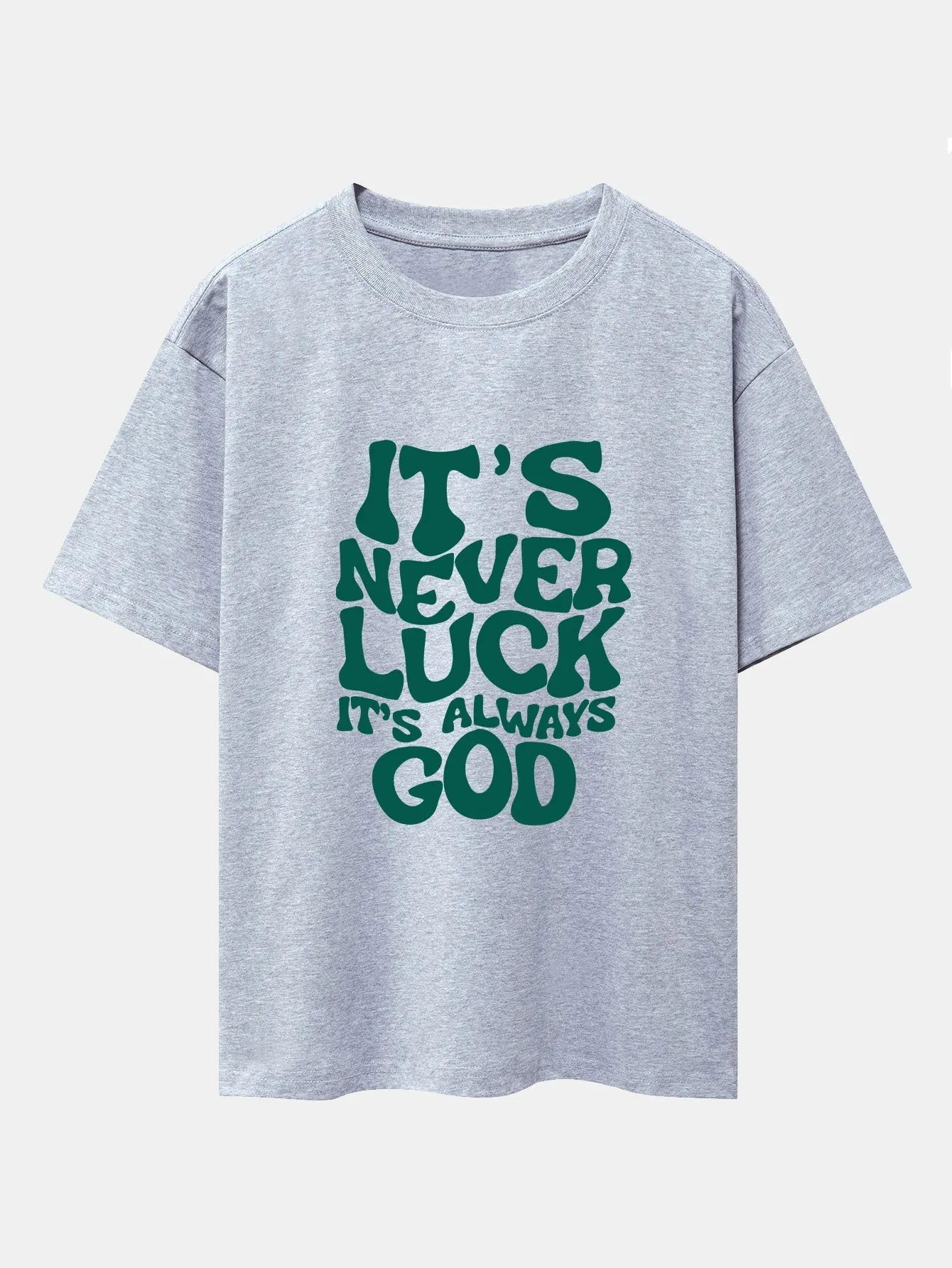 Cruz® | God Slogan Print Drop Shoulder Oversize T-Shirt & Drawstring Corduroy Shorts