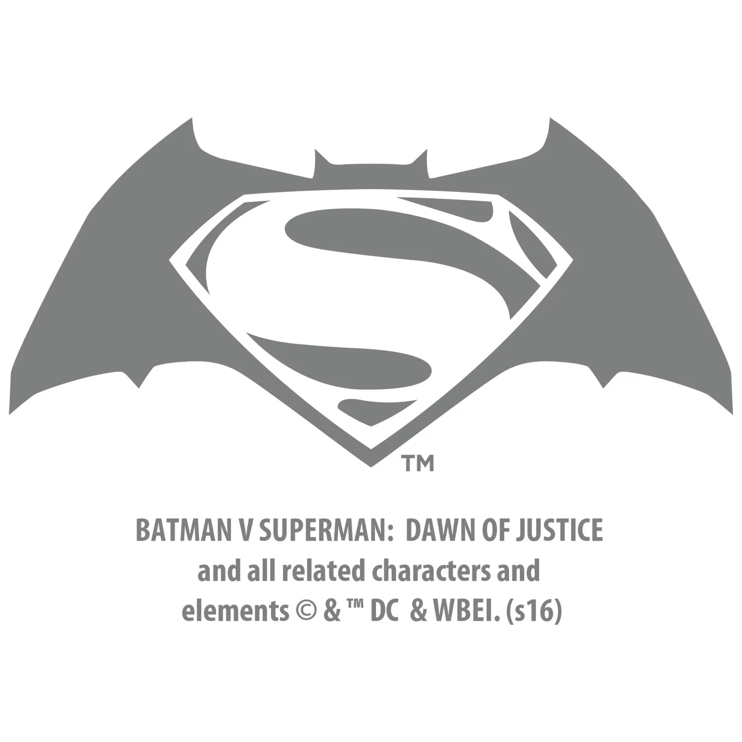 DC Batman V Superman Poster Match Official Men's T-shirt (White)