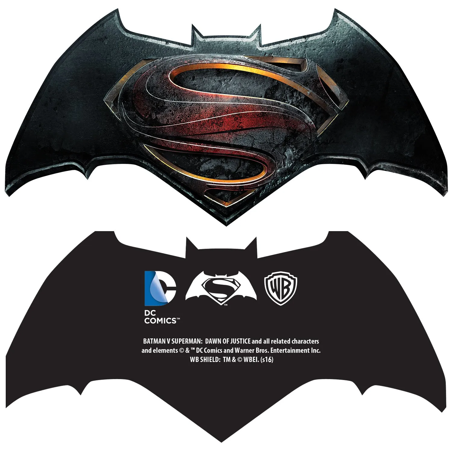 DC Batman V Superman Poster Match Official Men's T-shirt (White)