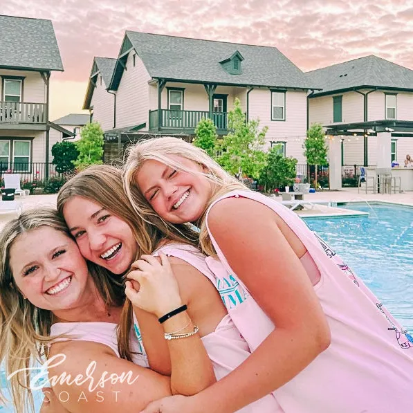Delta Gamma Light Pink Anchor Splash Tank