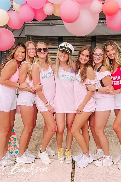 Delta Gamma Light Pink Anchor Splash Tank