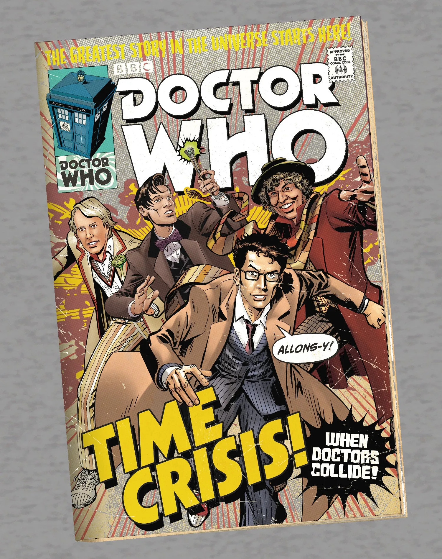 Doctor Who Comic Time Crisis Official Men's T-shirt