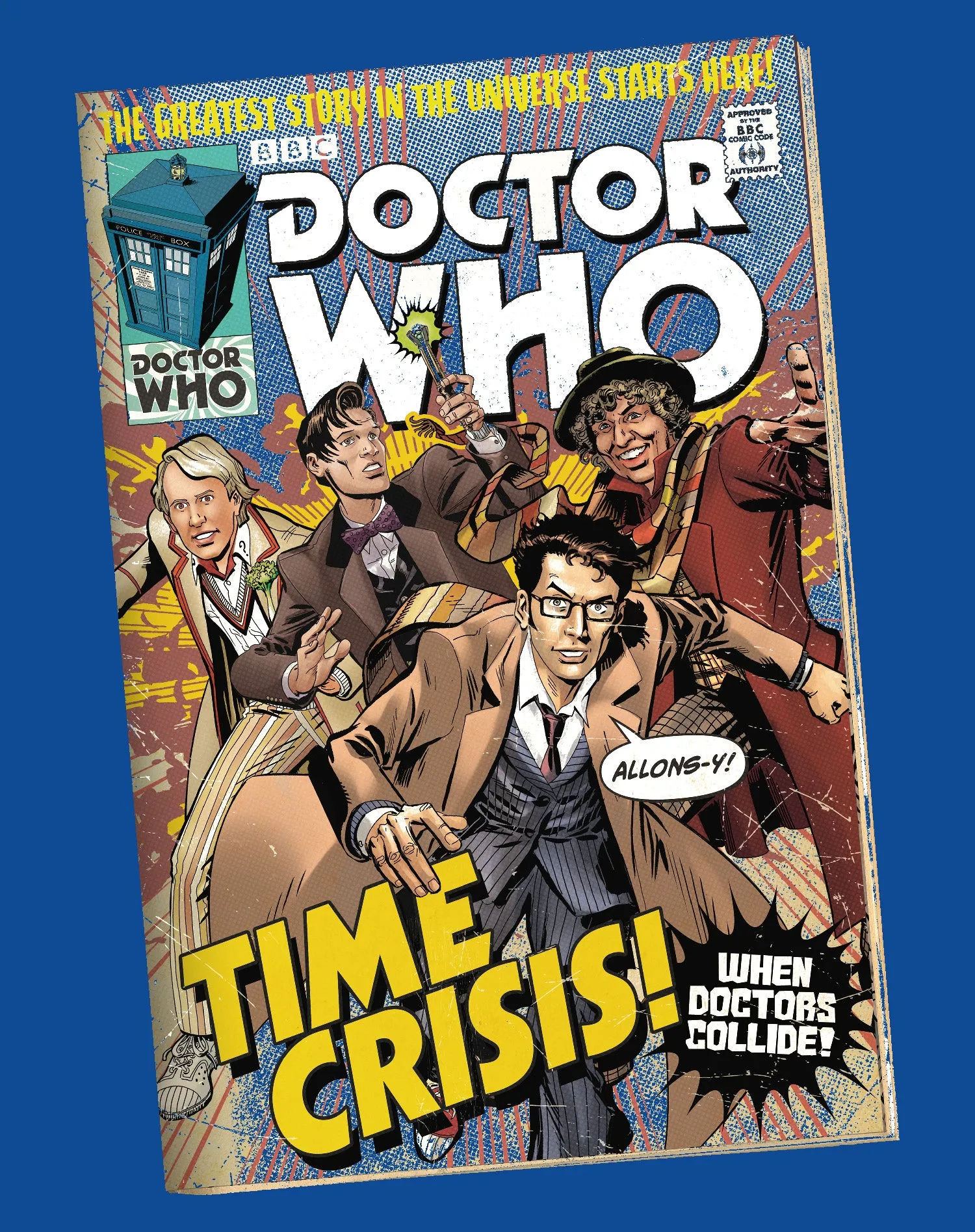 Doctor Who Comic Time Crisis Official Men's T-shirt