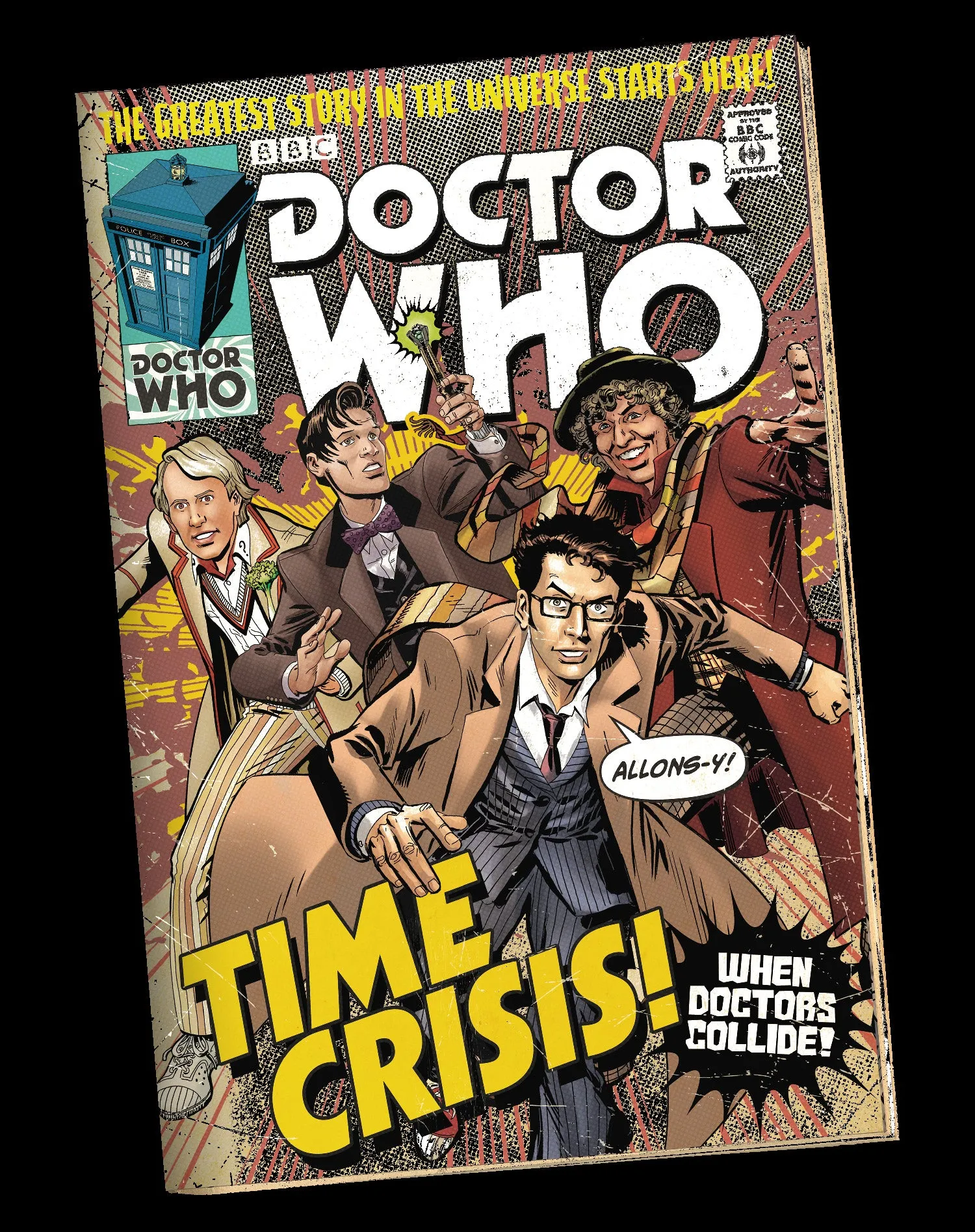 Doctor Who Comic Time Crisis Official Men's T-shirt