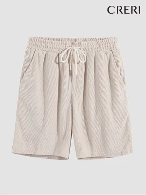 Eleazar® | Corduroy Drawstring Shorts