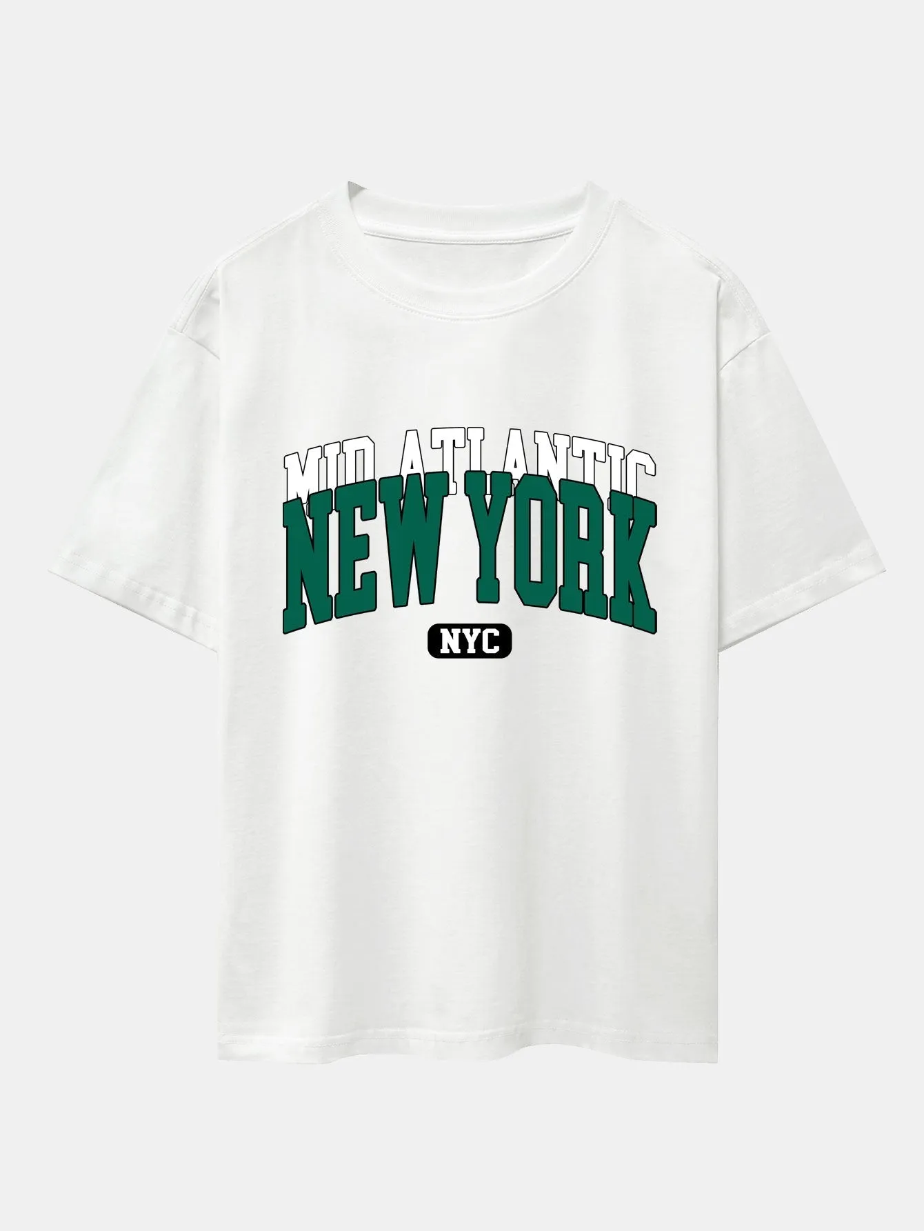 Enrique® | New York Print Drop Shoulder Oversize T-Shirt & Drawstring Corduroy Shorts