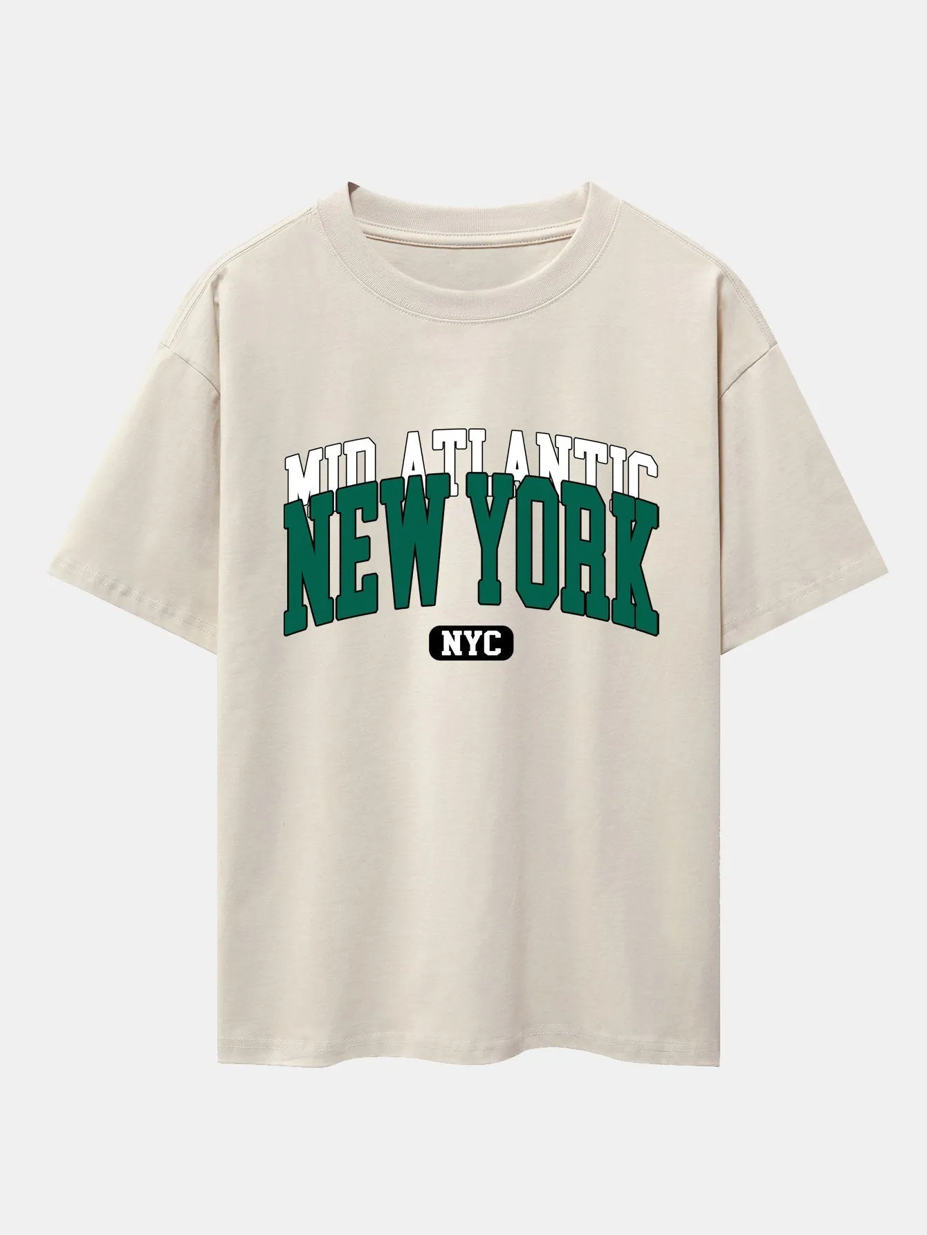 Enrique® | New York Print Drop Shoulder Oversize T-Shirt & Drawstring Corduroy Shorts