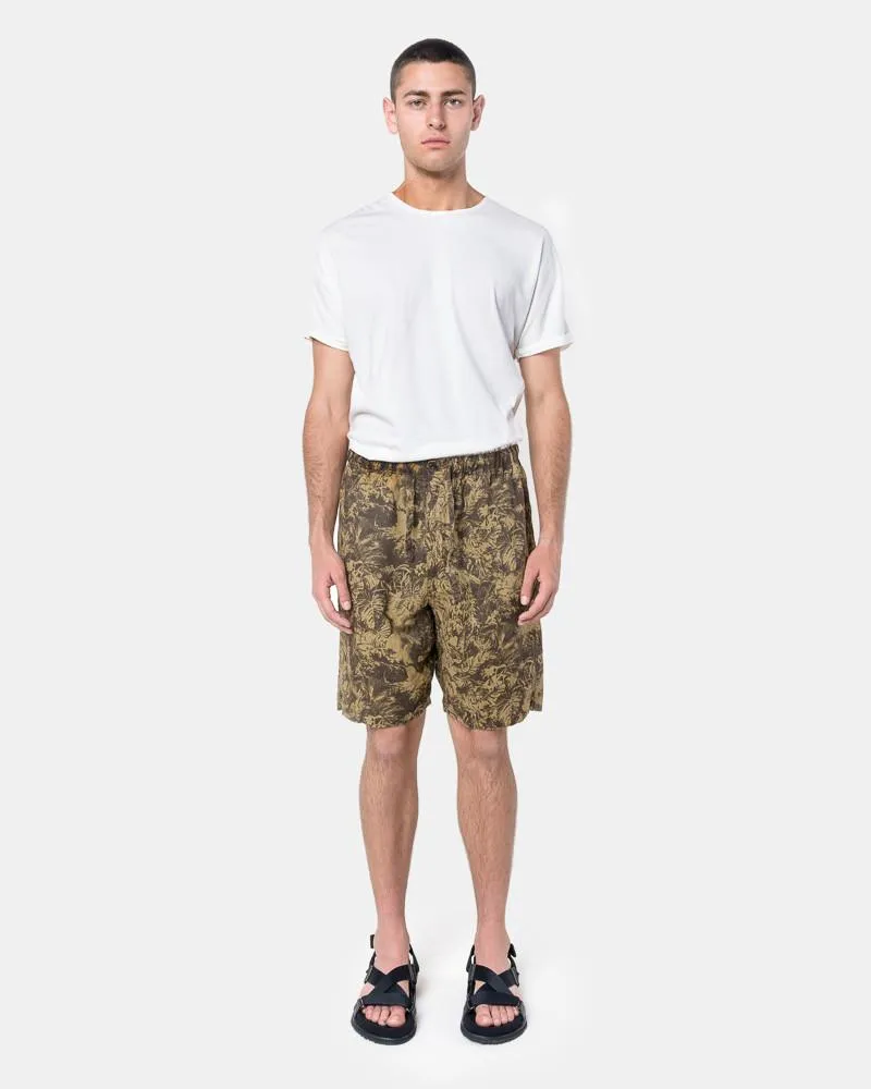 Fauna Print Drop Short in Tobacco