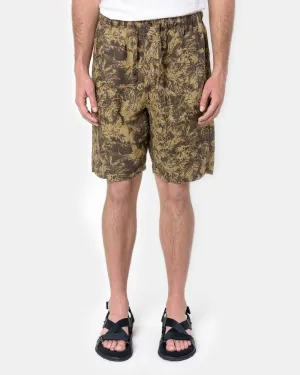 Fauna Print Drop Short in Tobacco
