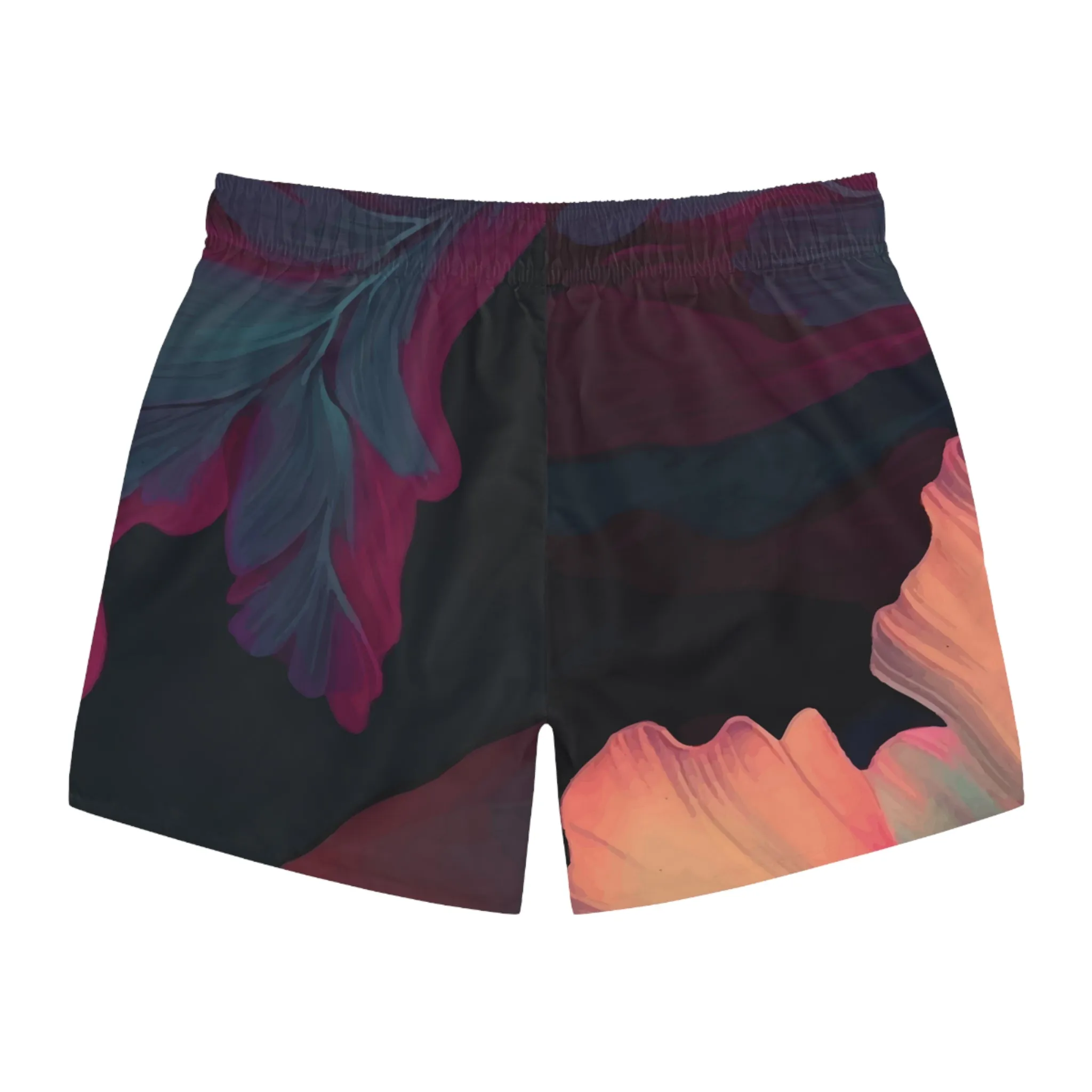 Flower Strip Swim Trunks