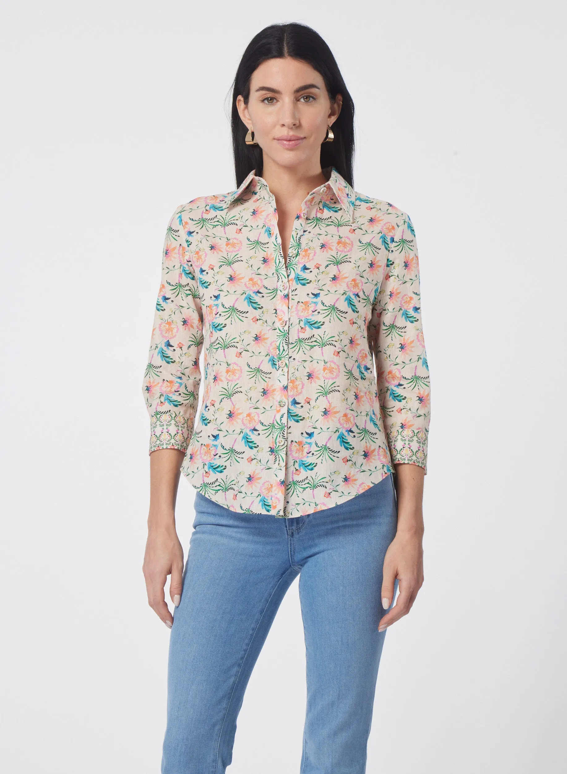 FREYA BLOUSE IN GARDEN OF VERSAILLES PRINT