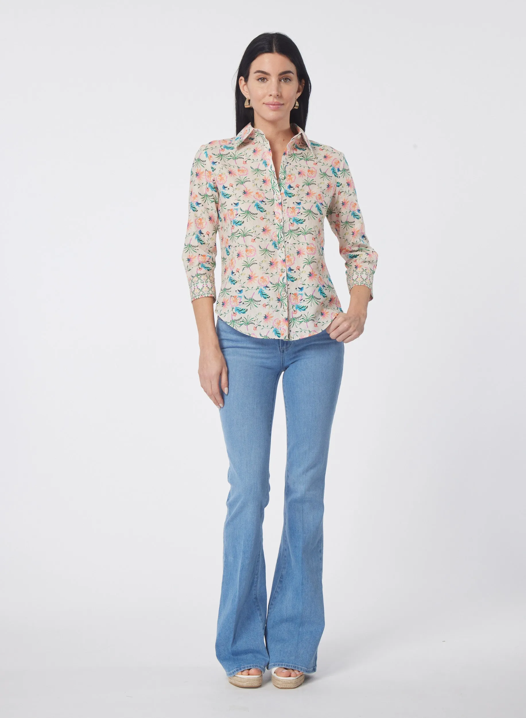 FREYA BLOUSE IN GARDEN OF VERSAILLES PRINT