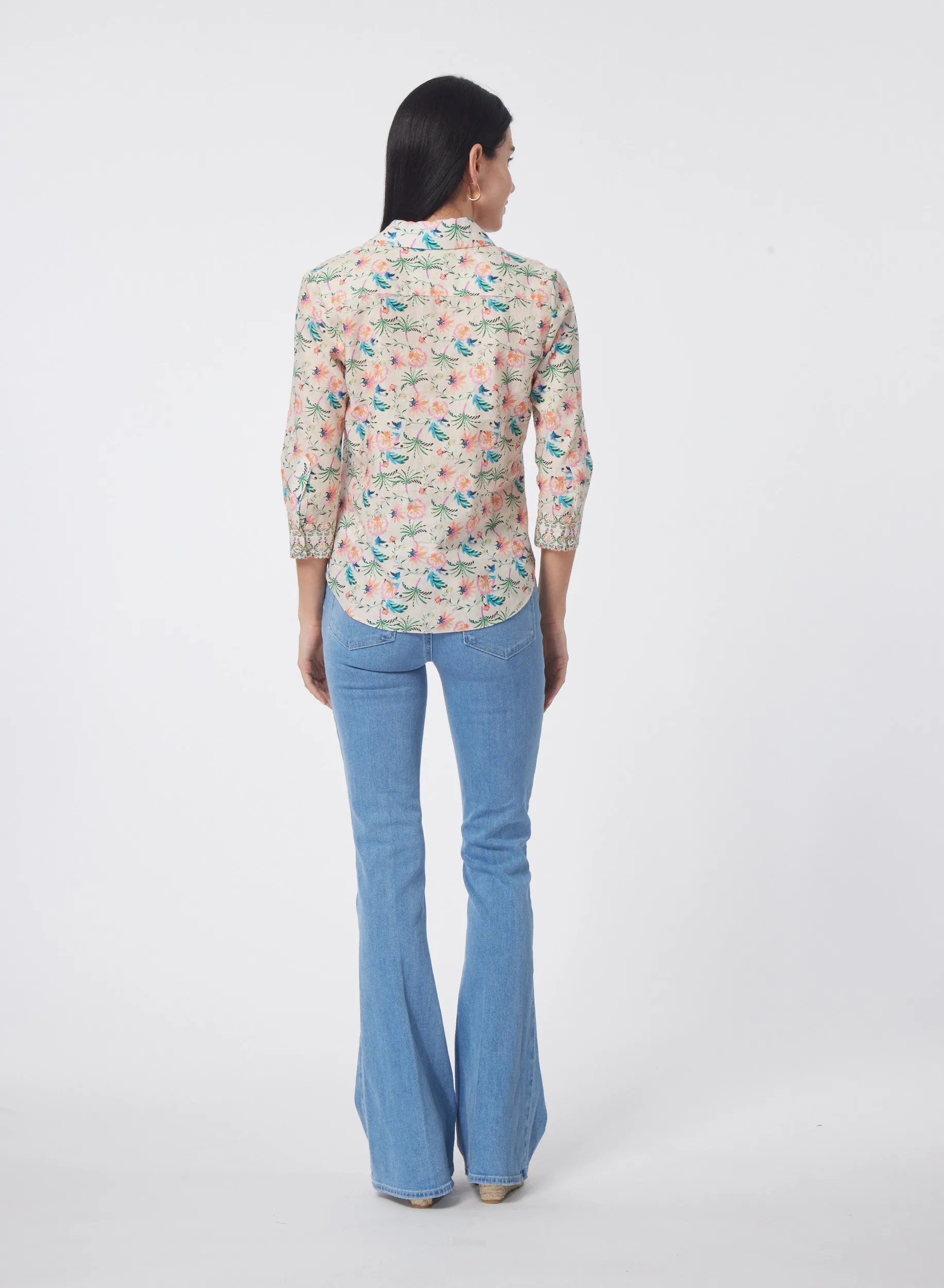 FREYA BLOUSE IN GARDEN OF VERSAILLES PRINT
