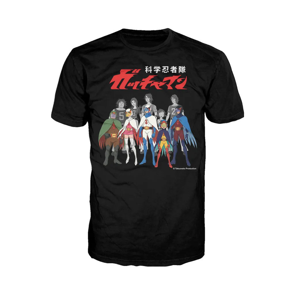 Gatchaman Alter Ego Line-Up Official Men's T-shirt (Black)