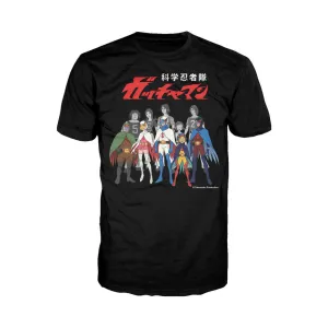 Gatchaman Alter Ego Line-Up Official Men's T-shirt (Black)