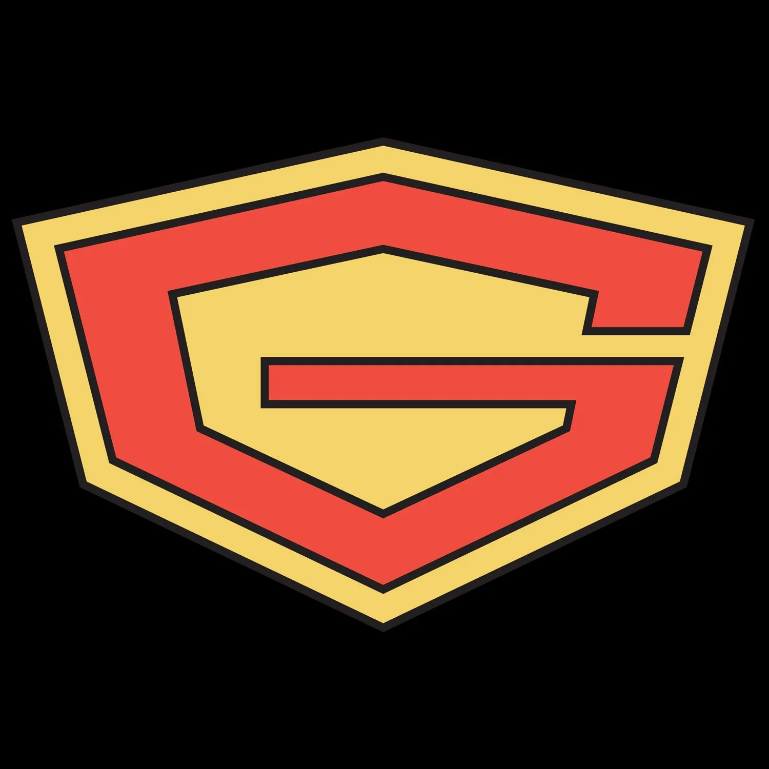 Gatchaman Logo Official Men's T-shirt (Black)
